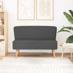 vidaXL Soffa tyg 117x55,5x77 cm mörkgrå