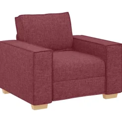 vidaXL Soffa vinröd 100x78x84 cm tyg