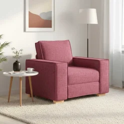 vidaXL Soffa vinröd 100x78x84 cm tyg