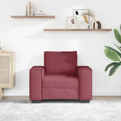 vidaXL Soffa vinröd 100x78x84 cm tyg