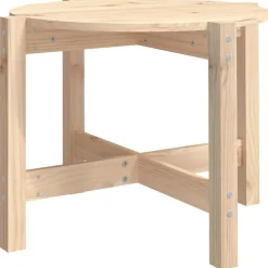 vidaXL Soffbord Ø 62,5x45 cm massiv furu Naturfärg