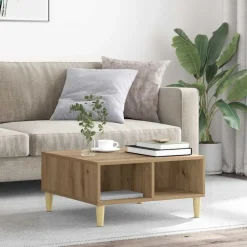 Clearance vidaXL Soffbord 60x60x30 cm konstruerat trä artisan ek