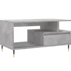 vidaXL Soffbord betonggrå 90x49x45 cm konstruerat trä