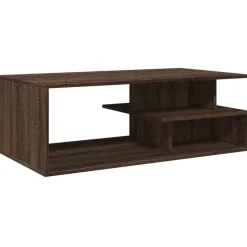 vidaXL Soffbord brun ek 102x55x35 cm konstruerat trä
