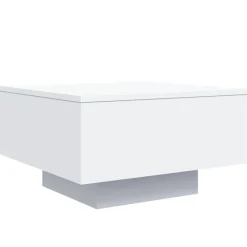 vidaXL Soffbord med LED vit 55x55x31 cm