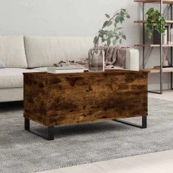 Outlet vidaXL Soffbord 90x44,5x45 cm konstruerat trä Rökfärgad ek