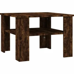 Outlet vidaXL Soffbord 60x60x42 cm konstruerat trä Rökfärgad ek