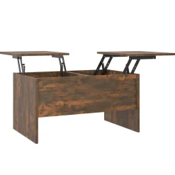 Outlet vidaXL Soffbord 80x50x42,5 cm konstruerat trä Rökfärgad ek