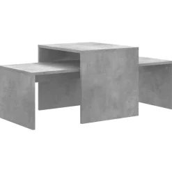 vidaXL Soffbord set betonggrå 100x48x40 cm konstruerat trä