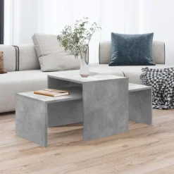 vidaXL Soffbord set betonggrå 100x48x40 cm konstruerat trä