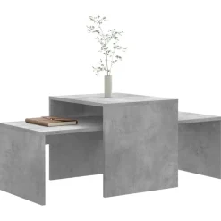 vidaXL Soffbord set betonggrå 100x48x40 cm konstruerat trä