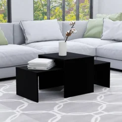 Sale vidaXL Soffbord set 100x48x40 cm konstruerat trä Svart