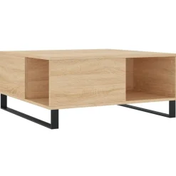 vidaXL Soffbord sonoma-ek 80x80x36,5 cm konstruerat trä