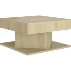 New vidaXL Soffbord sonoma-ek 57x57x30 cm konstruerat trä Sonoma ek