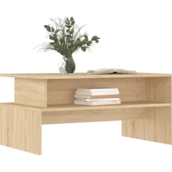 Clearance vidaXL Soffbord sonoma-ek 90x55x42,5 cm konstruerat trä Sonoma ek