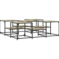 vidaXL Soffbord sonoma-ek 121x121x40 cm konstruerat trä