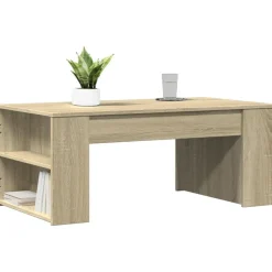 vidaXL Soffbord sonoma-ek 102x55x42 cm konstruerat trä