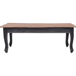 vidaXL Soffbord svart 120x60x45 cm massiv mahogny