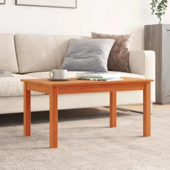 New vidaXL Soffbord 80x50x40 cm massiv furu Vaxbrun