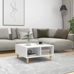 Sale vidaXL Soffbord 60x60x30 cm konstruerat trä Vit