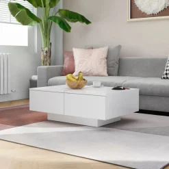 Discount vidaXL Soffbord 90x60x31 cm konstruerat trä Vit