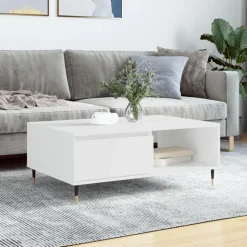 vidaXL Soffbord vit 90x60x35 cm konstruerat trä