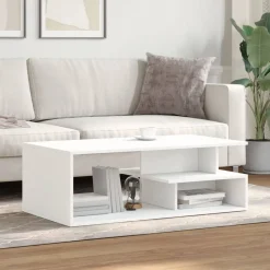 vidaXL Soffbord vit 102x55x35 cm konstruerat trä