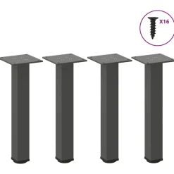 vidaXL Soffbordsben 4 st antracit 30-32 cm stål
