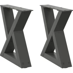 vidaXL Soffbordsben 2 st antracit 30x(30-31,3) cm stål