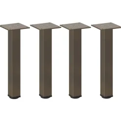 New vidaXL Soffbordsben 4 st naturstål 30-32 cm stål Naturfärg