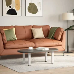 vidaXL Soffbordsben 4 st vita 30-32 cm stål