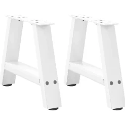vidaXL Soffbordsben A-formade 2 st a 30x(30-31) cm stål Vit