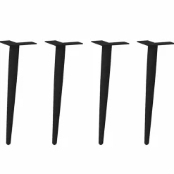 Hot vidaXL Soffbordsben koniska 4 st a 30-31 cm stål Svart