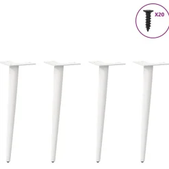 Online vidaXL Soffbordsben koniska 4 st a 30-31 cm stål Vit