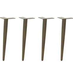 Discount vidaXL Soffbordsben koniska 4 st naturstål 30-31 cm stål Naturfärg