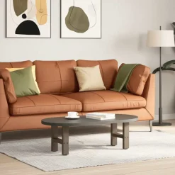 vidaXL Soffbordsben naturstål 2 st 30x(30-31) cm stål