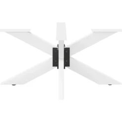 Outlet vidaXL Soffbordsben spindelformad 98x58x(42-43) cm stål Vit