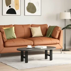 Sale vidaXL Soffbordsben a 2 st 30x(30-31) cm stål Svart