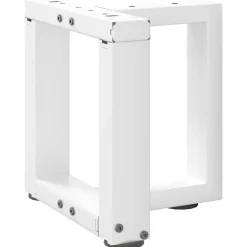 vidaXL Soffbordsben T-formade 2 st vita 30x25x(30-31) cm stål