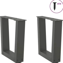 Hot vidaXL Soffbordsben V-formade 2 st 30x(30-31,3) cm stål Antracit