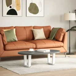 Clearance vidaXL Soffbordsben V-formade 2 st a 30x(30-31,3) cm stål Vit