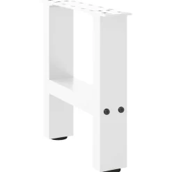 vidaXL Soffbordsben vita 2 st 30x(30-31) cm stål