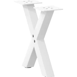 vidaXL Soffbordsben X-formade 2 st vita 30x(30-31) cm stål