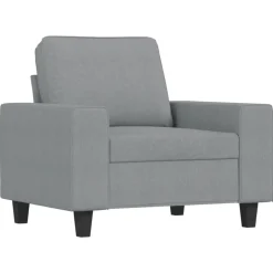Clearance vidaXL Soffgrupp 3 delar tyg Ljusgrå