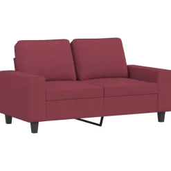 Discount vidaXL Soffgrupp 2 delar tyg Vinröd