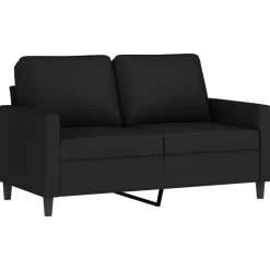 Sale vidaXL Soffgrupp med dynor 3 delar sammet Svart