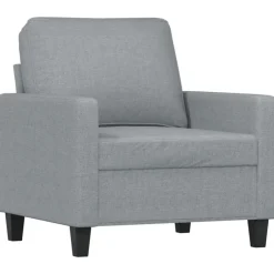 Clearance vidaXL Soffgrupp med dynor 4 delar tyg Ljusgrå