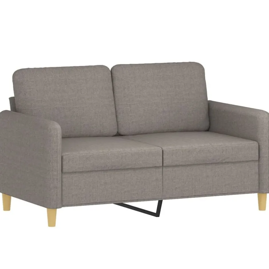 Outlet vidaXL Soffgrupp med dynor 2 delar tyg Taupe