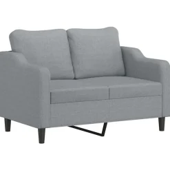 Clearance vidaXL Soffgrupp med kuddar 3 delar tyg Ljusgrå