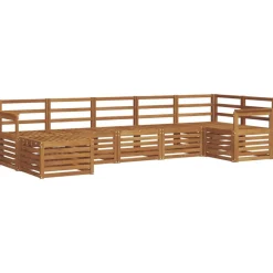Sale vidaXL Soffgrupper 7 pcs Massivt Akaciaträ Naturfärg